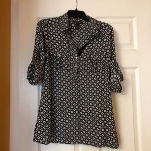 White House Black Market silk Blouse size 12